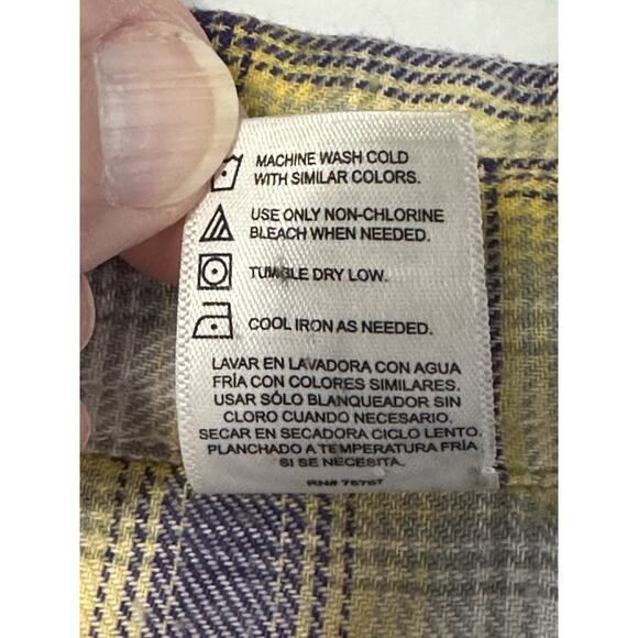 Women’s Plaid Flannel Button-Down LSU Tiger Shirt With Roll-Up Sleeves Sz M - Picture 14 of 14